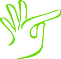 Logo Hand Vitaloase Basmann hellgrün